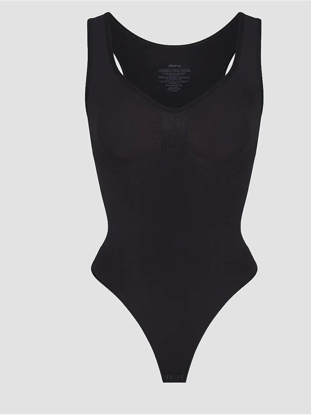 Skims Seamless Black Sculpting Tank Bodysuit